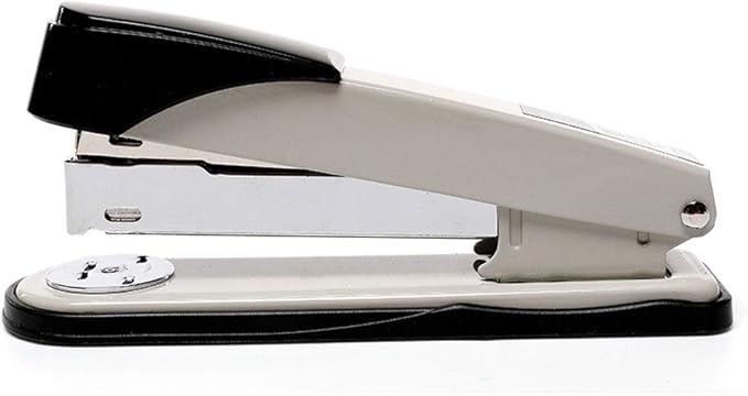 Liudan Stapler Labour-Saving Stapler, Metal Stapler, Multifunctional Bottom Rotary Stapler, 50 Pages Capacity, Grey, Desktop Stationery Office Stapler