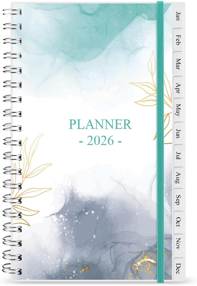2026 Pocket Planner/Calendar - A6 Weekly & Monthly Organizer Notebook & Journal to Track Goals, Easy to Organize Your Daily Life, Medium 3.75" x 6.75", Teal