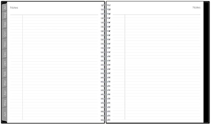 2026-2027 Blue Sky Enterprise 8" x 10" Academic Monthly Planner, Plastic Cover, Black (130615-A27)