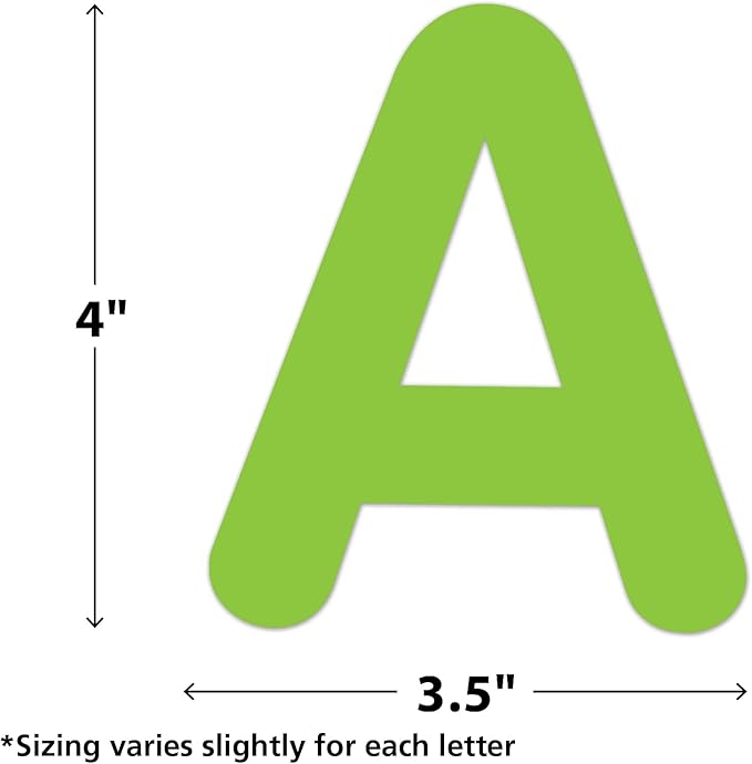 Teacher Created Resources Self-Adhesive Brights 4" Classic Letters Uppercase (TCR9651)