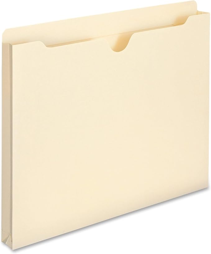 Smead File Jacket, Reinforced Straight-Cut Tab, 1" Expansion, Letter Size, Manila, 50 per Box (75520) (Pack of 4)