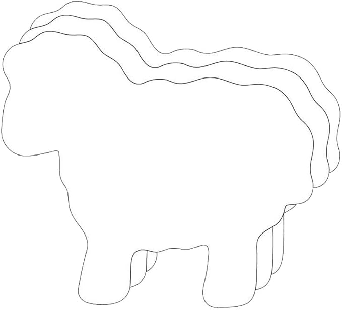 SHAPES ETC. Sheep Single Color Creative Cut-Outs 3in 31pcs Barnyard Animals Decoration Farm Animal Classroom Decor Religious Easter Decorations Bulletin Boards Kids Craft Projects USA Made