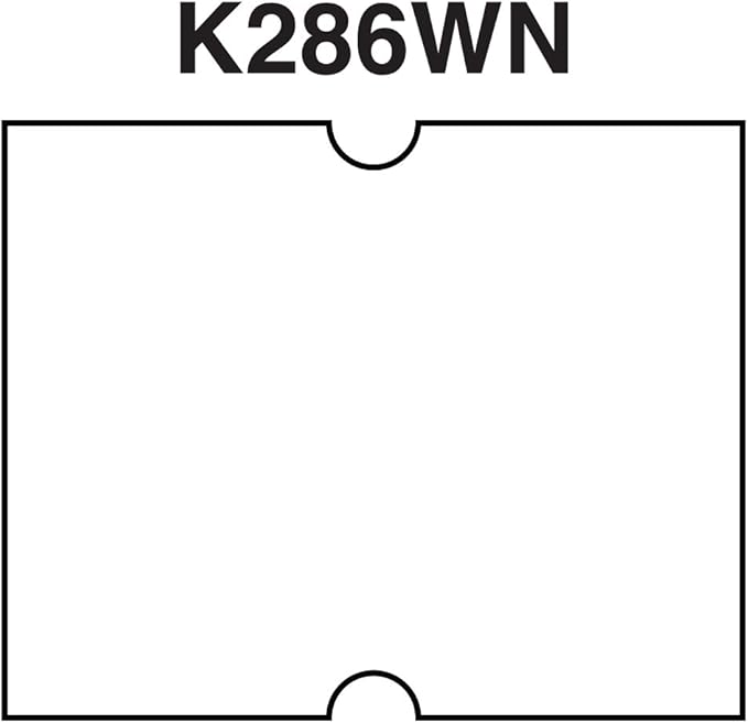 White with No Tamper Proof Slits Labels to fit Towa®GL/ SpeedyMark4/ Halmark Model "L" Price Guns 16 Pack (Free Ink Roll Included)