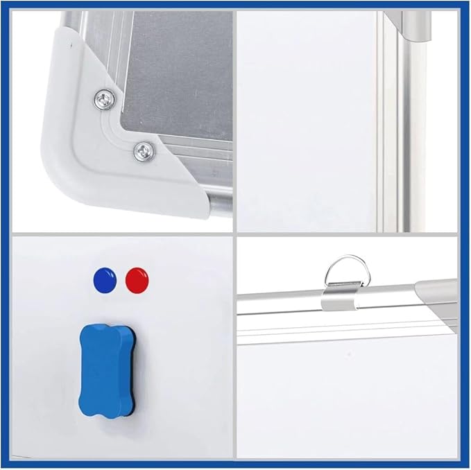 Dry Erase White Board, 20x14Inch (50x35cm) for Wall Whiteboard Aluminum Frame Hung for Kids Draw and Write Teach