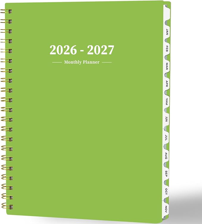 Ymumuda 2026 Planner-2 Year Monthly Planner 2026-2027, JAN.2026 - DEC.2027, 8.5" x 11", 26-27 Monthly Calendar,Large Planner with Spiral Bound, 24 Months Perfect for School OfficeSchedule