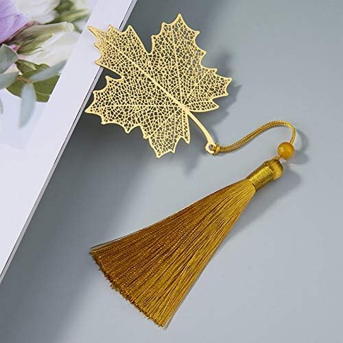 4 Pack Metal Bookmarks with Tassel, Golden Hollow Bookmark Gift for Book Lovers, Writers, Readers, Children, Teens, Men, Women, Adults