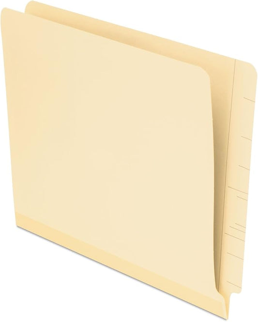 Pendaflex Reinforced Manila End-Tab Folders, Letter Size, Straight Cut, 100/BX (11035)