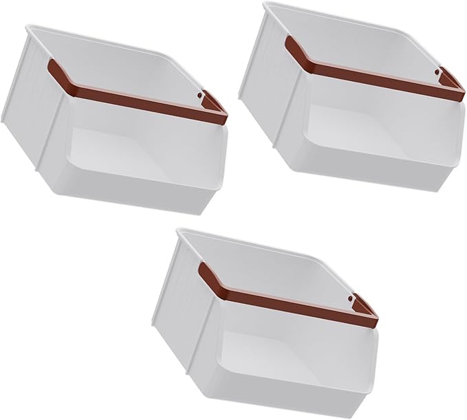 Of 3 Desktop Organizers Box Large Capacity Storage Container for Offices Supplies Desk Organization Tool Presentation Storage Box