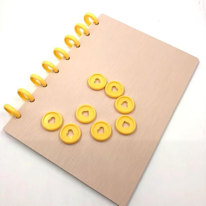 100pcs Planner Expander Discs 1.26Inch Book Binding Disc For Discbound Notebook Accessories Heart Binder Rings(Orange,1.26 inch/32 mm)