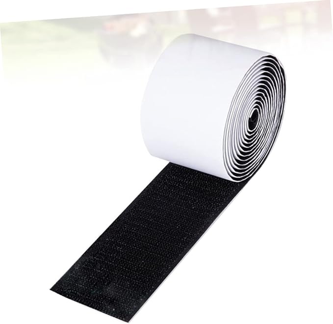 Totority Diy Self-adhesive Guitar Pedal Board Tape Hook and Loop Cord Organizer for Effect Pedals Temperature Resistant Strong Bond Easy to Cut Black White