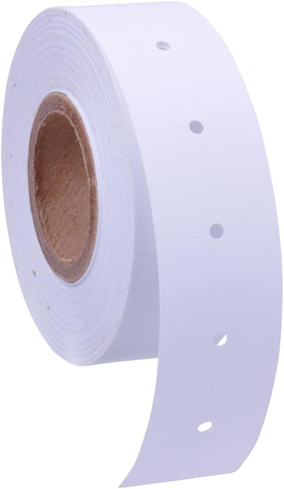 White with No Tamper Proof Slits Labels to fit Towa®GL/ SpeedyMark4/ Halmark Model "L" Price Guns 16 Pack (Free Ink Roll Included)