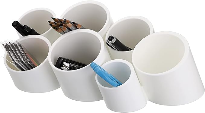 BTSKY Tilting Cylinder Creative Pen Holder, Pen Container, Brush Pot, Combination Desktop Storage Organizer Desk Decoration,Creative Cylinder Hanging Planter Holder Multifunctional Wall-Mounted