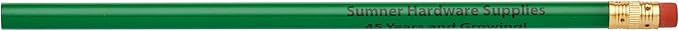 Pencil Guy Promotional Personalized Imprinted Green Round Pencils 144 to a box. 19 color(s) to choose from!