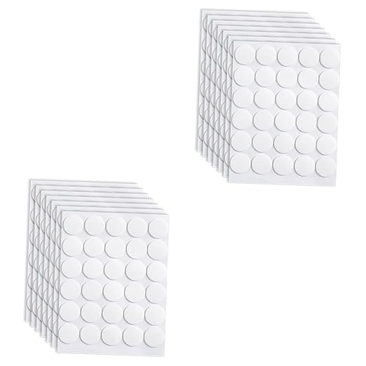 TEHAUX 14sheets Removable Double Sided Tape Stickers Material Easy Peel and Stick for Wall Decor Office Home
