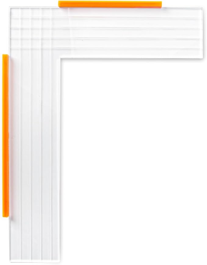 UCEC Gel Printing Plate Alignment Tool – Large Gel Plate Printing Placement Tool for Printmaking and Mixed Media Art, L Square Ruler for Paper Positioning and Layering Crafts (7.5×10 inch)
