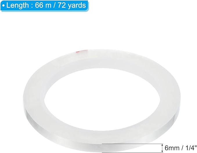 PATIKIL 1/4" Whiteboard Tape, 6 Pack Thin Dry Erase Tape for Graphic Chart Marking DIY Art, Transparent