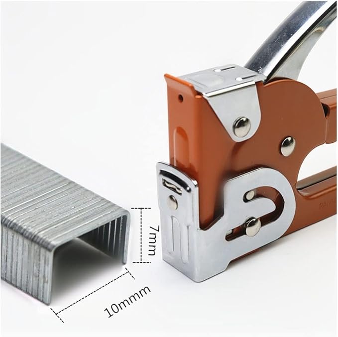 KUYWLMKMZZ Desk Stapler Multifunctional Stapler Press Labor Saving Binding Tool Paper and UP Leather Hand-held Stapler Orange Send 1 Box of Staples School Supplies (Color : A)