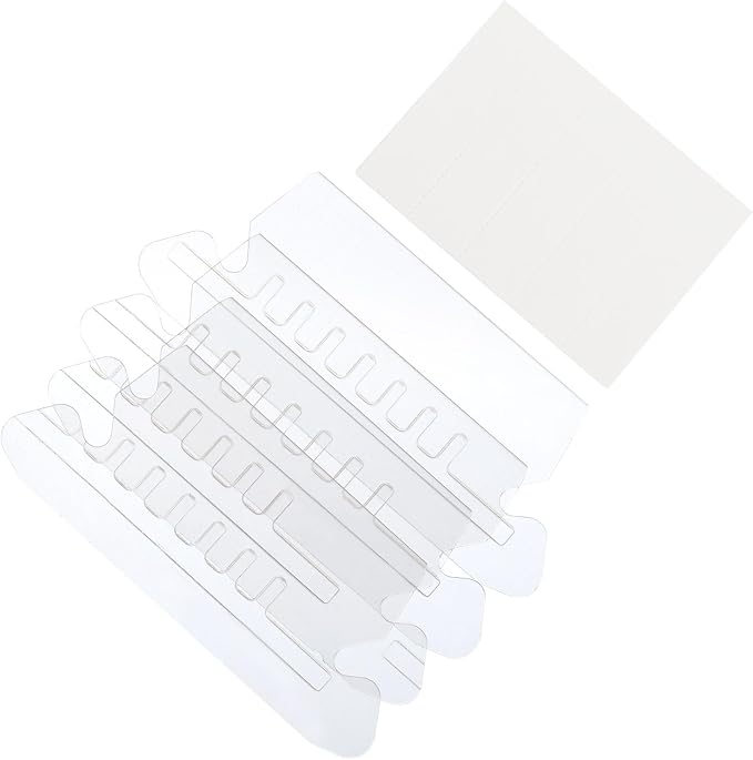 PATIKIL 3 Inch File Folder Labels, 25pcs File Folder Tabs with Inserts Labels Plastic Clear for Hanging Folders Binders Quick Identification Organizer