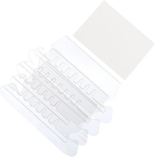 PATIKIL 3 Inch File Folder Labels, 50pcs File Folder Tabs with Inserts Labels Plastic Clear for Hanging Folders Binders Quick Identification Organizer