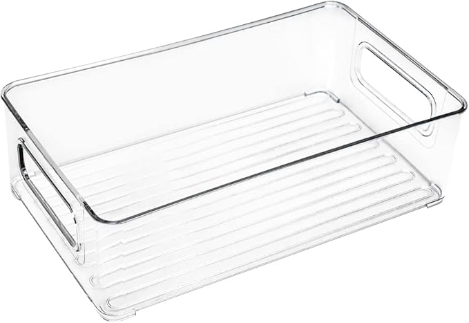 Desktop Organizer, Combination of Large Capacity Storage Acrylic Baskets, Cosmetics, Craft Peripherals, Stationery and Digital Accessories for Office School Home (Clear)