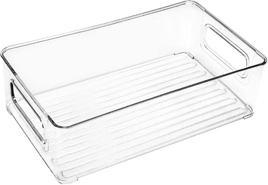 Desktop Organizer, Combination of Large Capacity Storage Acrylic Baskets, Cosmetics, Craft Peripherals, Stationery and Digital Accessories for Office School Home (Clear)