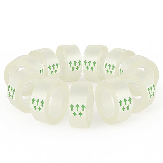 YGM Clear Packing Tape Refills The Office Supplies Fashion Classroom Must Haves School Supplies Packing Tape Dispenser Desk Accessories & workspace Organizers Shipping Tape School Trans Tape (10)