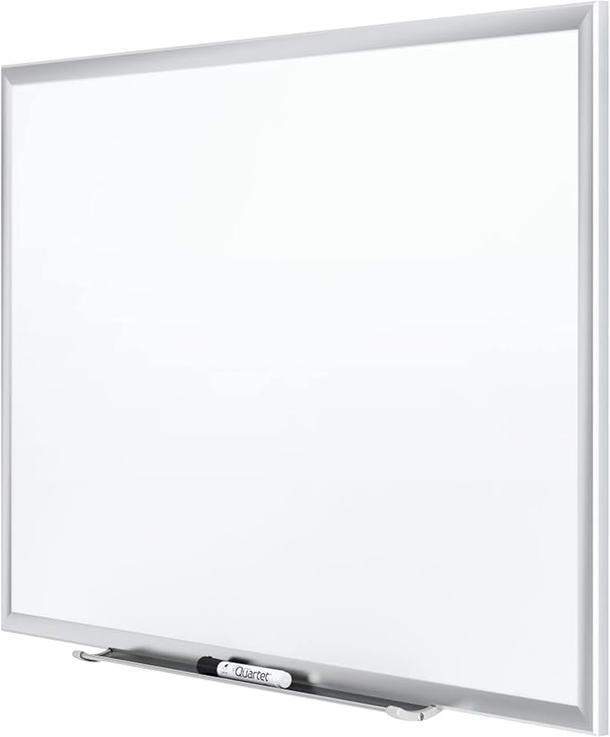 Quartet Magnetic Porcelain Whiteboard, 4' x 3' White Board, Premium, Duramax, Silver Aluminum Frame (2544)