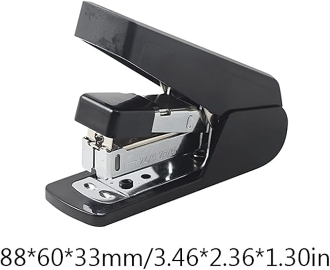 Desk Stapler Stapler Office Stapler Desktop Column Professional Stationery Can Hold 20 Pages Capacity Students Suitable for Office Document Binding School Supplies (Color : Black)