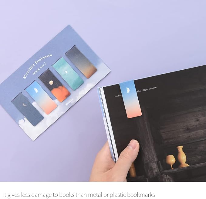 Monolike Magnetic Bookmarks Moon Ver.2, Set of 5