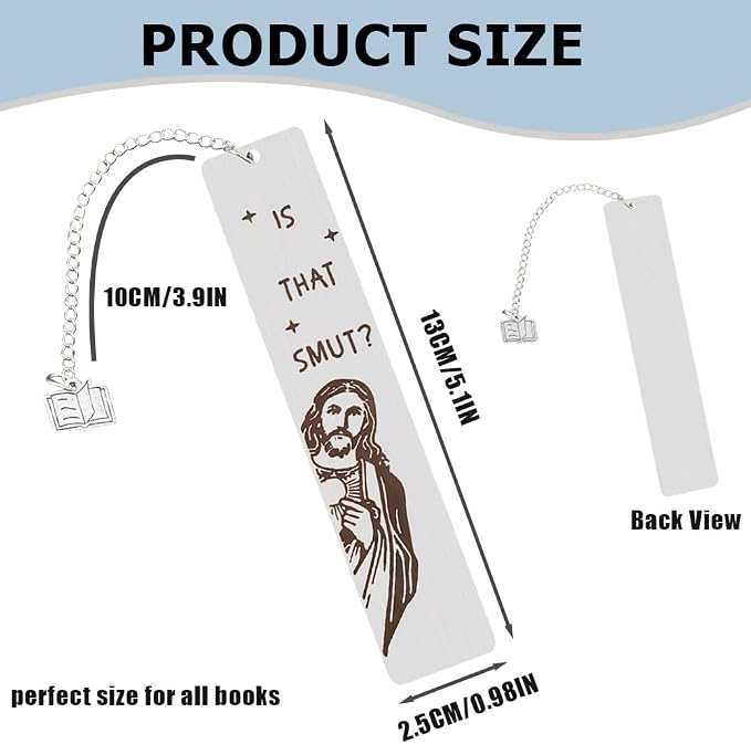 Funny Christmas Gifts Bookmark, Stainless Steel Generic Bookmark, Christian Book Marker Gifts for Friends, Female, Bookish Nerd, Book Lover, Birthday Christmas Gift Easter Gift
