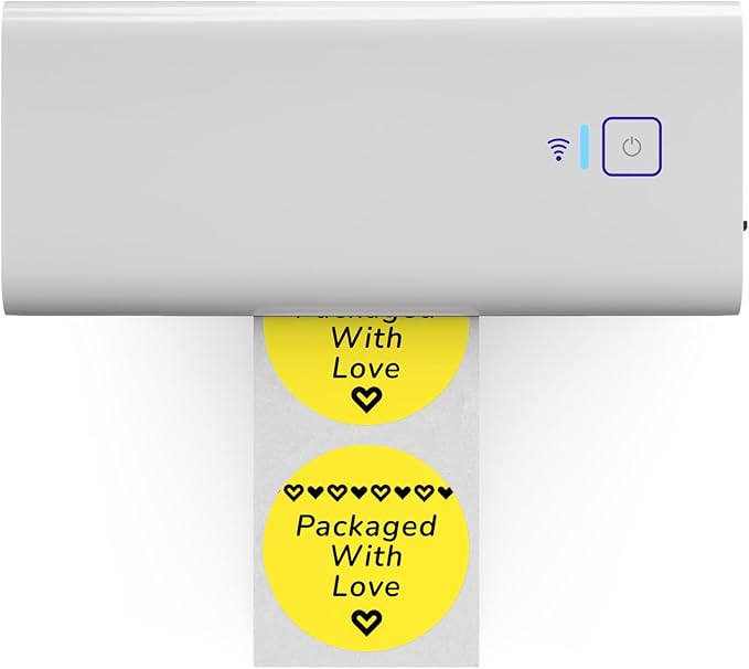 Rollo Circle Thermal Labels 2 Inch - Roll of 1,000 Round Sticker Labels - Multi-Purpose Direct Thermal Printer Stickers 2x2 (Yellow)