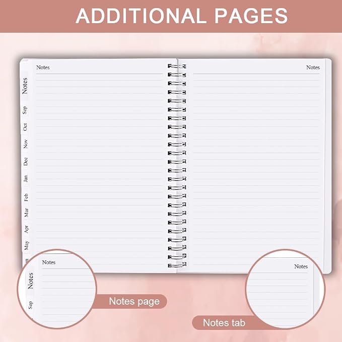 2026-2027 Planner - Academic Planner 2026 2027 for Women & Men, July 2026 - June 2027, Monthly and Weekly Calender with 12 Monthly Tabs, 6.4" x 8.5", Pink