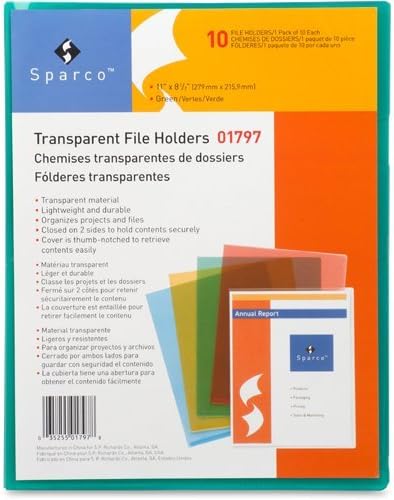 Sparco Products Transparent File Holder