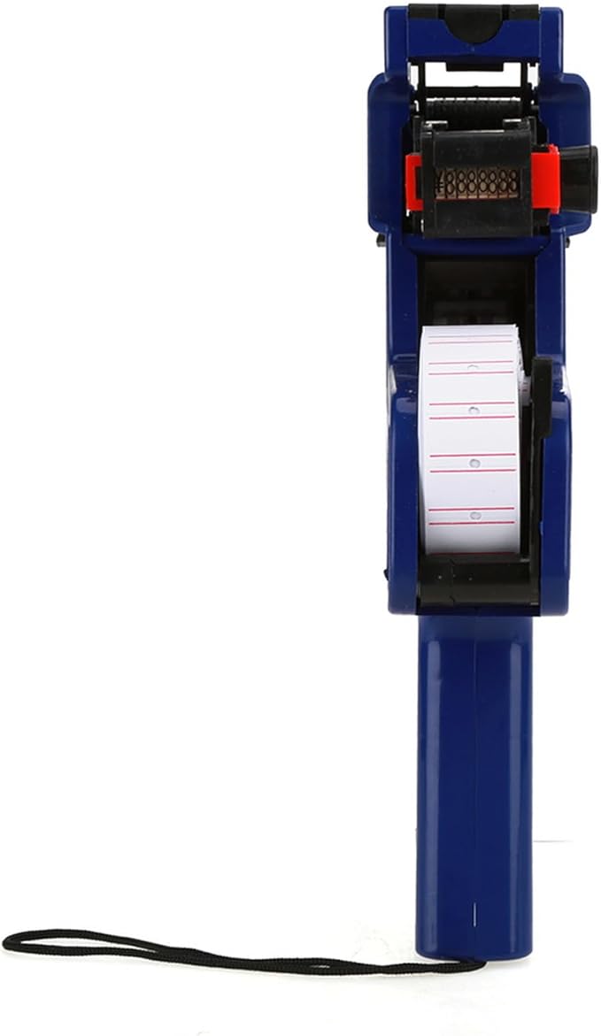 Price Tag Gun, 8 Digits Price Tag Gun Retail Pricing Labeller Kit Labeler with Label Rolls and Spare Ink (Blue)