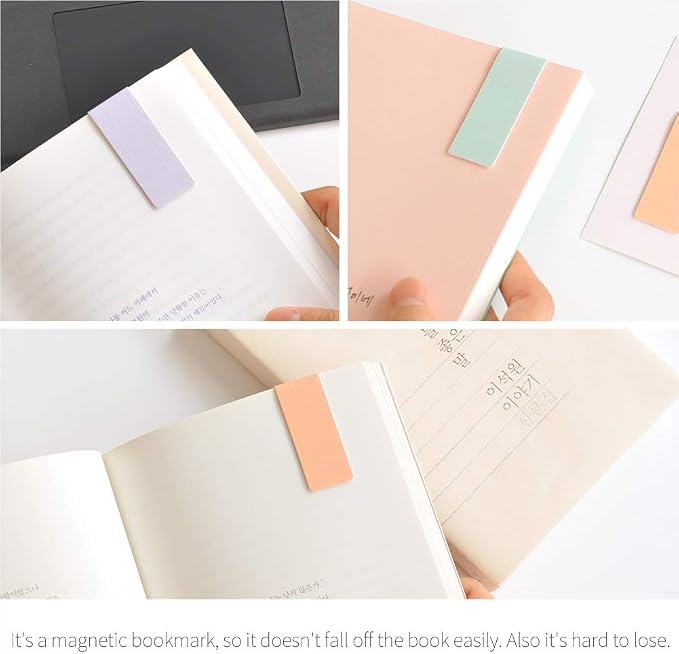 Monolike Magnetic Bookmarks Solid Pastel + Ocean + Misty, 15 Pieces