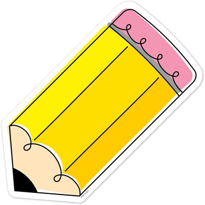 CTP Doodle Pencil 6" Cut-Outs Learning Décor Accents for Classroom (Creative Teaching Press 10681)