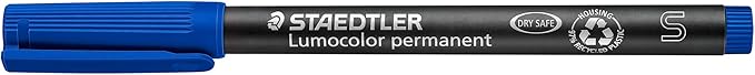 STAEDTLER 313-3 Lumocolor Universal Permanent Superfine Pens - Blue, Pack of 10 (313-3 VE)