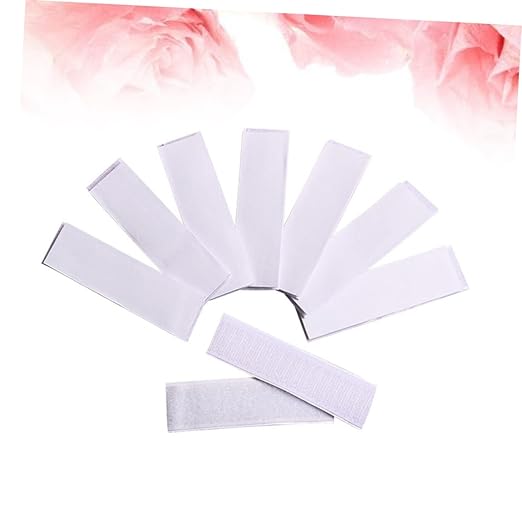 ULTECHNOVO 10pcs Hook Adhesive Tape for Table Skirt Wall Mounting Strips Easy to Install Reusable for Home Office Classroom and Crafting