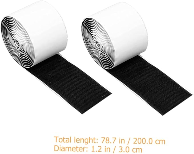 Toddmomy 2rolls Hook and Pedal Tape for Guitar Pedal Board Adhesive Mounting Strips Easy to Cut and for Musicians