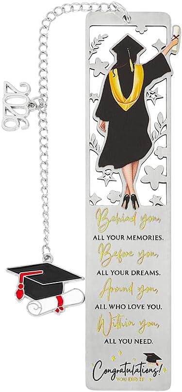 Class of 2026 Graduation Gifts for Women Her - High School College Graduation Gift Ideas for Graduates - Inspirational Bookmark with Gift Box, Congrats Grad Sentimental Keepsake (Graduation)