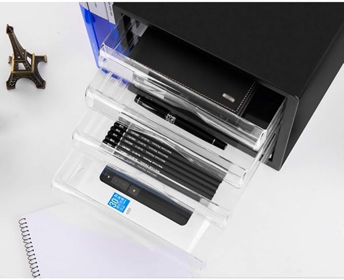 Drawer Sorters Tabletop Office Desktop Drawer Cupboard 5 Layers Data Newspaper Racks Office Supplies Portable Tidy Newspaper Racks-ABS Material (Size : 13.8in11in10.4in)