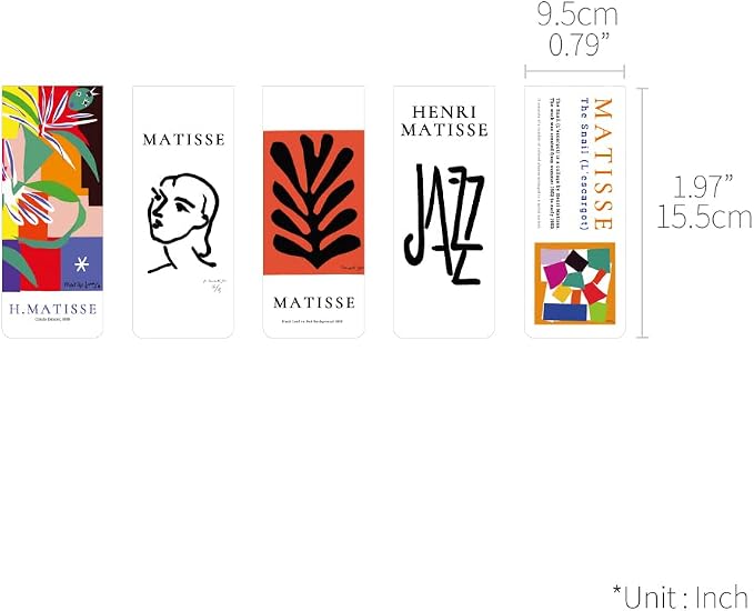 Monolike Magnetic Bookmarks Henri Matisse Ver.2, Set of 5