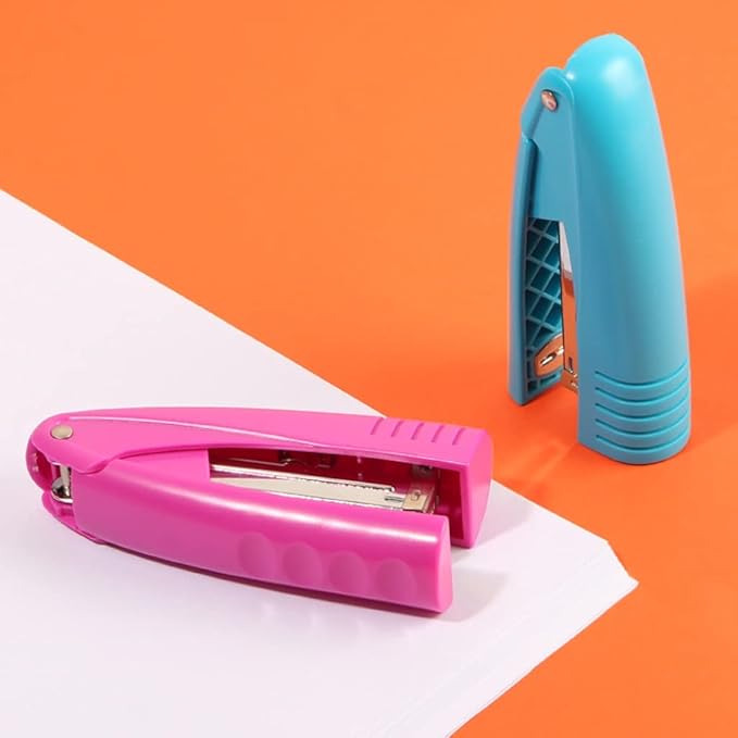 Creative Stapler Desktop Stapler 24/6 26/6, 25 Sheet Paper Capacity, Durable Hand-held Stapler for Office Desktop Or Home Office Supplies Stapler for Gifts Stapler (Color : Purple, Size : 5