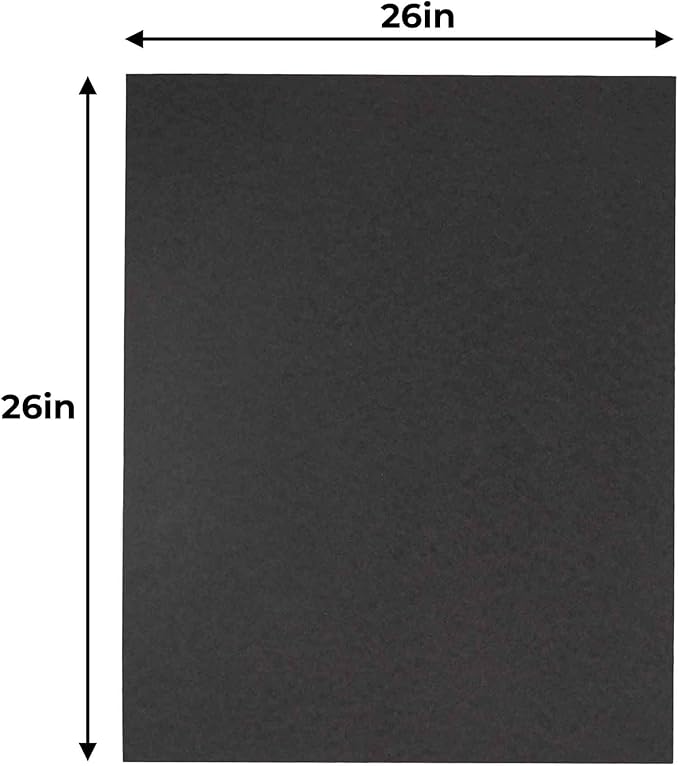 CountryArtHouse 26x26 Black Foamboards Acid-Free 3/16" Black Foam Core for Framing, Presentations, Crafts & More 10 Pack of Foam Boards