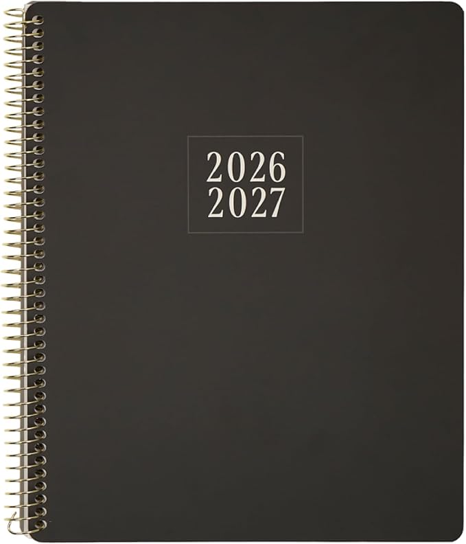 GO BIG Large-Print Planner April 2026– June 2027, 15-Month Twin-Loop-Bound Agenda Planner, Big Size, 8.5" x 11", Easy-to-Read Large Dashboard Layout, Onyx Cover