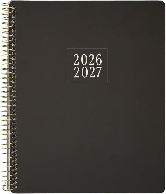 GO BIG Large-Print Planner April 2026– June 2027, 15-Month Twin-Loop-Bound Agenda Planner, Big Size, 8.5" x 11", Easy-to-Read Large Dashboard Layout, Onyx Cover