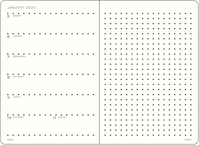 LEUCHTTURM1917 - Weekly Planner & Notebook 2026, Hardcover, Medium (A5), Dotted, Rising Sun (Jan 1 - Dec 31, 2026)