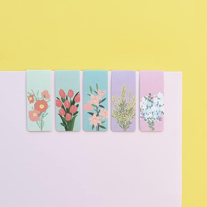 Monolike Magnetic Bookmarks Flower for You Ver.2, Set of 5