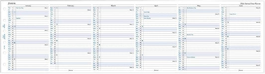 Filofax Calendar Diary Refill, Pocket Size, Vertical Year Planner, White Paper, English, 2026 (C68202-26)