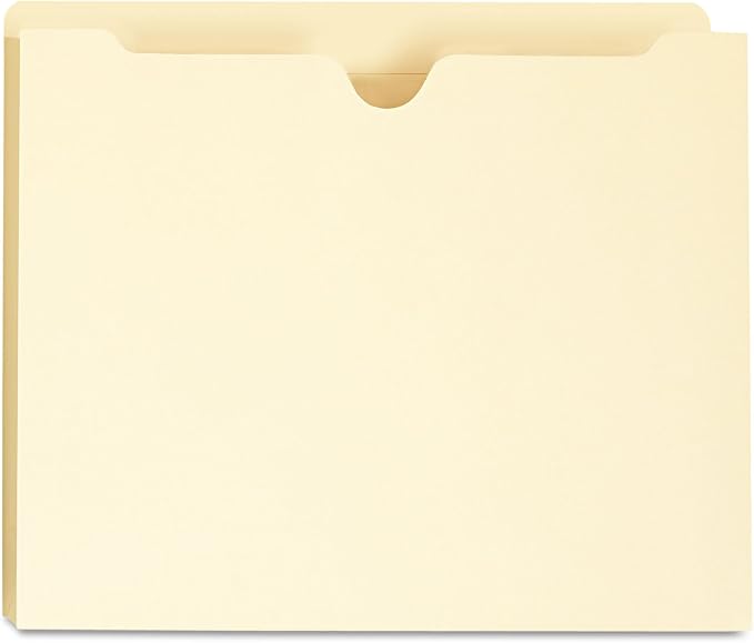 Universal 73500 Manila File Jackets, Reinforced Tabs, 1-Inch Exp, Letter, 50/Box